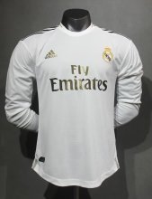 Retro Real Madrid player long Home  1:1 Quality Soccer Jersey    2019-2020