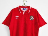 Retro Welsh home 1:1 Quality Soccer Jersey  1990-1992