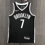 Brooklyn Nets Black #7 DURANT 1:1 Quality NBA  Season Jerseys 75 Year
