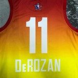 Chicago Bulls Yellow ALL-STAR #11 DEROZAN 1:1 Quality NBA  Season Jerseys  2023