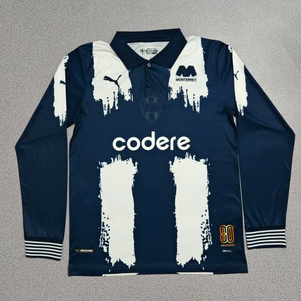 Monterrey Home FIFA Club World Cup   Long  Sleeves Fans  1:1 Quality Soccer Jersey   25-26