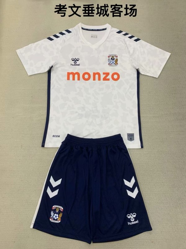Coventry City away kids 1:1 Quality Soccer Jersey  24-25