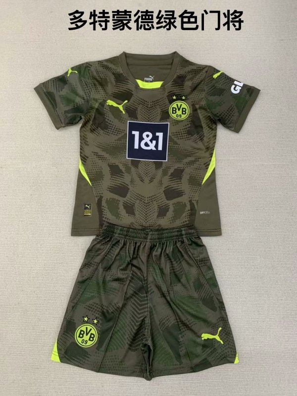 Dortmund goalkeeper kids 1:1 Quality Soccer Jersey   24-25