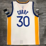 Golden State Warriors White V-Neck  #30 CURRY 1:1 Quality NBA Season Jerseys 2020