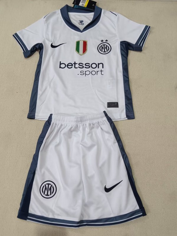 Inter Milan away Kids 1:1 Quality Soccer Jersey   24-25