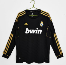 Retro Real Madrid Long sleeve Away  1:1 Quality Soccer Jersey   2011-2012