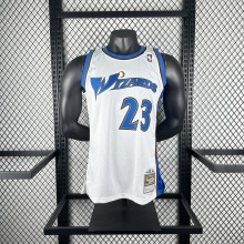 Retro Washington Wizards  White #23 JORDAN 1:1 Quality NBA  Season Jerseys 2001-2002