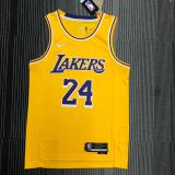 Los Angeles Lakers 75 Year Kobe #24 BRYANT  Yollow NBA Jersey