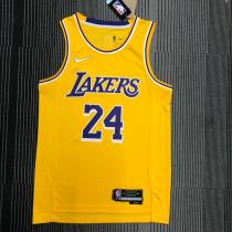 Los Angeles Lakers 75 Year Kobe #24 BRYANT  Yollow NBA Jersey