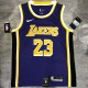 Los Angeles Lakers  purple 23 James  round neck  Flying Man Limited NBA Jerseys