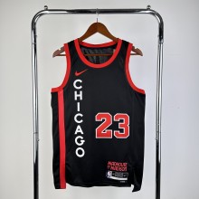 Chicago Bulls Black City Edition #23 JORDAN 1:1 Quality NBA  Season Jerseys 2024