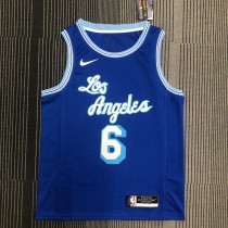 Retro Los Angeles Lakers Blue #6 JAMES 1:1 Quality NBA Season Jerseys 2021
