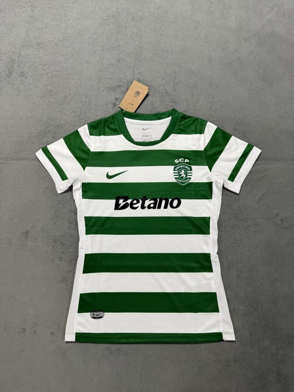 Sporting Lisbon Home Women Fans  1:1 Quality Soccer Jersey   25-26