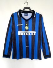 Retro Inter Milan long home 1:1 Quality Soccer Jersey    1997-1998