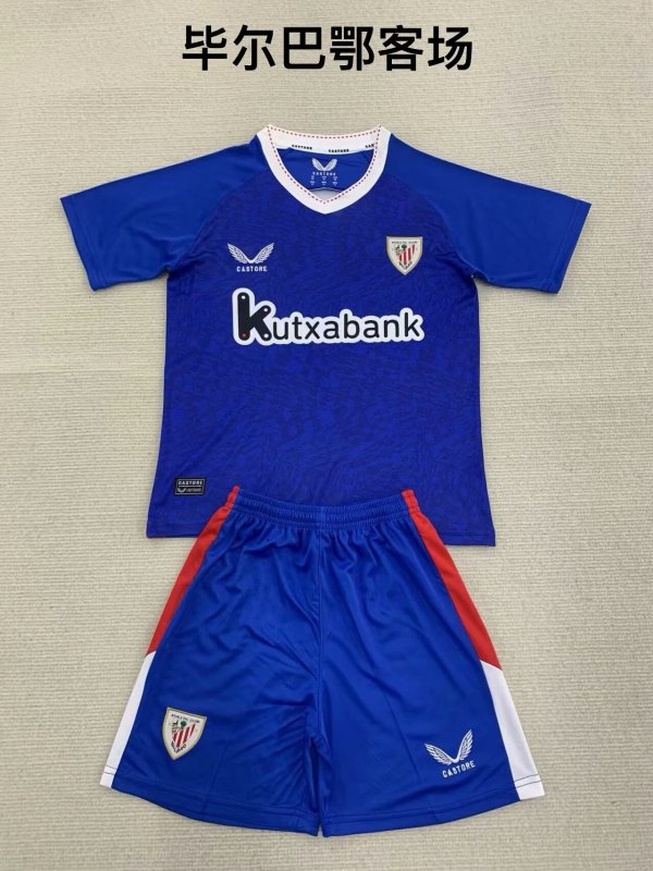 Athletic Bilbao  Away  kids  1:1 Quality Soccer Jersey   24-25