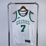 Retro Boston Celtics 75 Year White #7 BROWN  1:1 Quality NBA Jerseys  2022