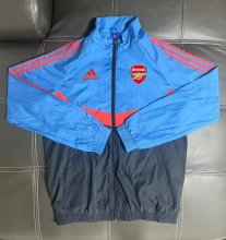 Arsenal Windbreaker  White Blue 1:1 Quality Soccer Jersey  25-26