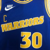 Golden State Warriors Blue Retro  #30 CURRY 1:1 Quality NBA Season Jerseys 2024
