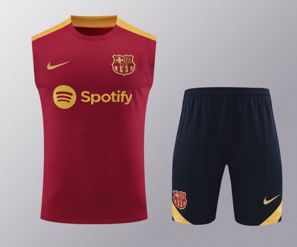 Barcelona Training clothing Vest set 1:1 Quality Soccer Jersey    24-25