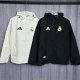 Real Madrid  Windbreaker  Interchange Jacket Black  White 1:1 Quality Soccer Jersey  25-26
