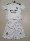 Real Madrid home  kids 1:1 Quality Soccer Jersey  24-25