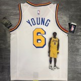 Golden State Warriors White San Francisco #6 YOUNG 1:1 Quality NBA Season Jerseys