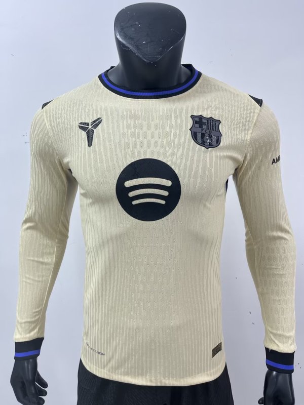 Barcelona  Away Long  Player  1:1 Quality Soccer Jersey  25-26