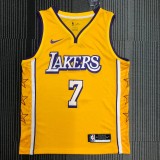 Los Angeles Lakers Yellow with star #7 ANTHONY 1:1 Quality NBA Season Jerseys