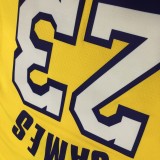 Los Angeles Lakers  V-Neck  Yellow with star  #23 JAMES 1:1 Quality NBA Season Jerseys