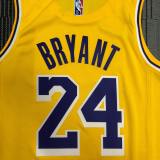 Los Angeles Lakers 75 Year Kobe #24 BRYANT  Yollow NBA Jersey