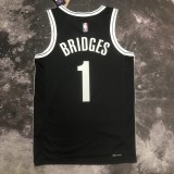 Brooklyn Nets Black #1 BRIDGES 1:1 Quality NBA  Season Jerseys 2023
