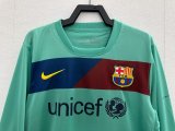 Retro Barcelona long  Away Green  1:1 Quality Soccer Jersey   2010-2011