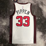 Chicago Bulls City Edition  White  #33 PIPPEN 1:1 Quality NBA  Season Jerseys  2023