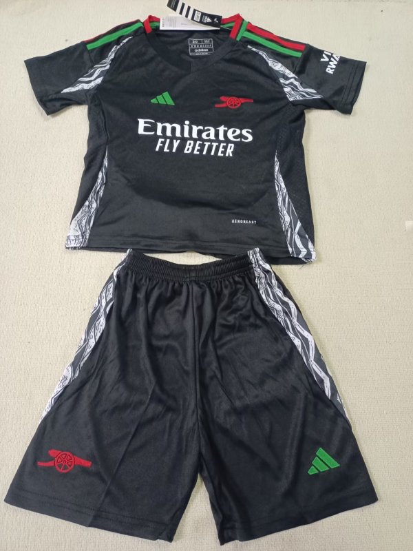 Arsenal away  Kids  1:1 Quality Soccer Jersey  24-25