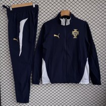 Portugal  Windbreaker Sets With pants  Blue 1:1 Quality Soccer Jersey  25-26