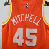 Cleveland Cavaliers Orange City Edition #45 MITCHELL 1:1 Quality NBA  Season Jerseys 2026