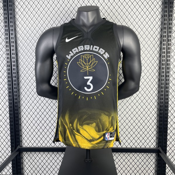 Golden State Warriors BLACK City Edition #3 PAUL 1:1 Quality NBA Season Jerseys 2023