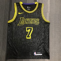 Los Angeles Lakers Black  snake pattern #7 ANTHONY 1:1 Quality NBA Season Jerseys