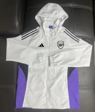 Arsenal Windbreaker  White 1:1 Quality Soccer Jersey  25-26