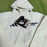 Arsenal Windbreaker  Interchange Jacket Black  White 1:1 Quality Soccer Jersey  25-26