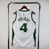 Boston Celtics City Edition White #4 HOLIDAY 1:1 Quality NBA Jerseys  2024