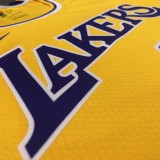 Los Angeles Lakers yellow Round-Neck  6 JAMES NBA Jerseys
