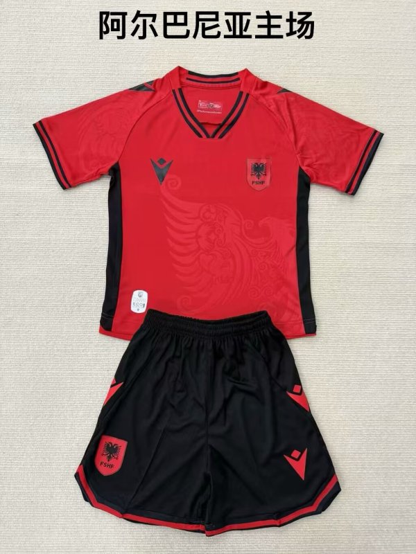 Albania HOME Fans Kits  1:1 Quality Soccer Jersey  25-26 (Kids and Man )