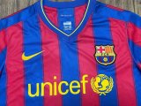 Retro Barcelona Home Long Sleeve 1:1 Quality Soccer Jersey  2009-2010