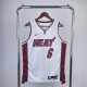 Miami Heat White City Edition 6 James  V-neck  NBA Jerseys
