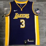 Los Angeles Lakers Purple V-neck #3 DAVIS 1:1 Quality NBA Season Jerseys