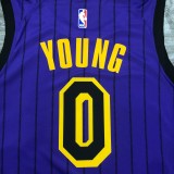 Los Angeles Lakers Purple #0 YOUNG 1:1 Quality NBA Season Jerseys 2018