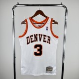 Denver Nuggets Retro White  #3 IVERSON 1:1 Quality NBA  Season Jerseys 2006-2007