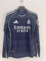 Real Madrid  away fans long   1:1 Quality Soccer Jersey  25-26
