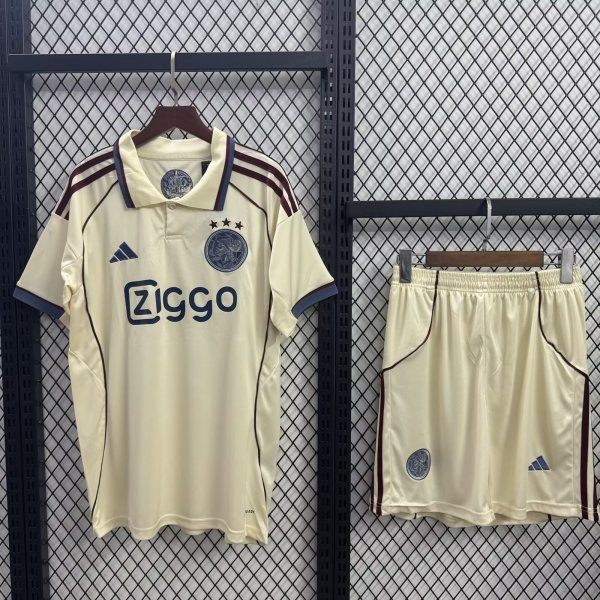 Ajax Third Away Fans  With Pants Sets  1:1 Quality Soccer Jersey  25-26